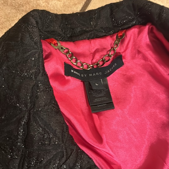 Marc Jacobs Black Sparkle Dress Coat - Picture 4 of 5